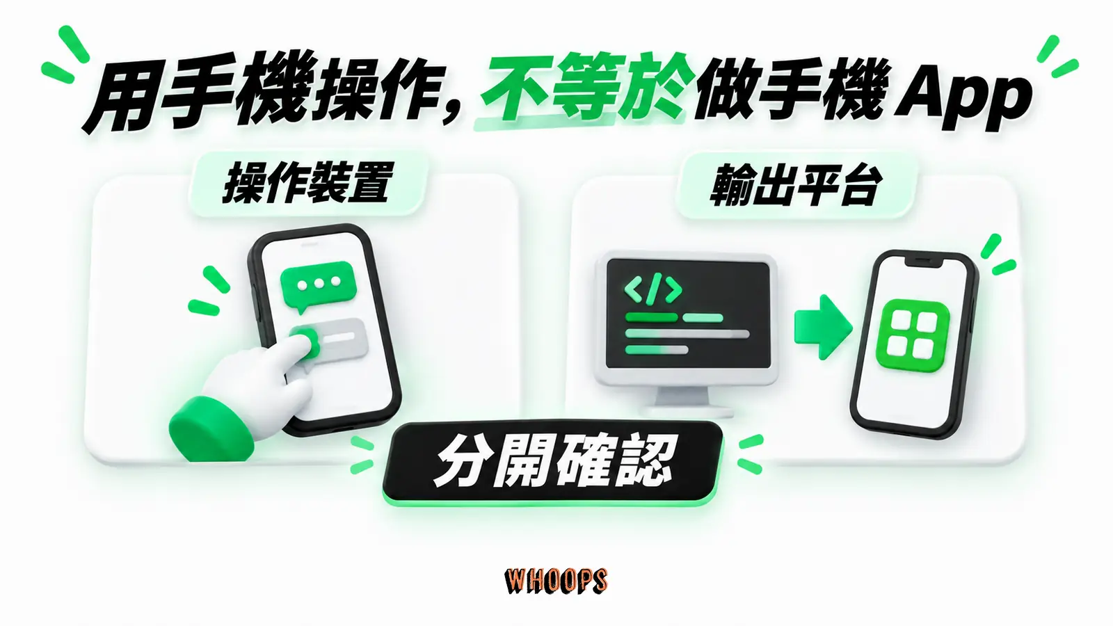 用手機操作，不等於做手機 App：操作裝置、輸出平台、分開確認