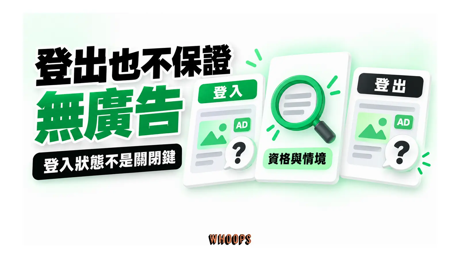 登入與登出都需看廣告資格與情境