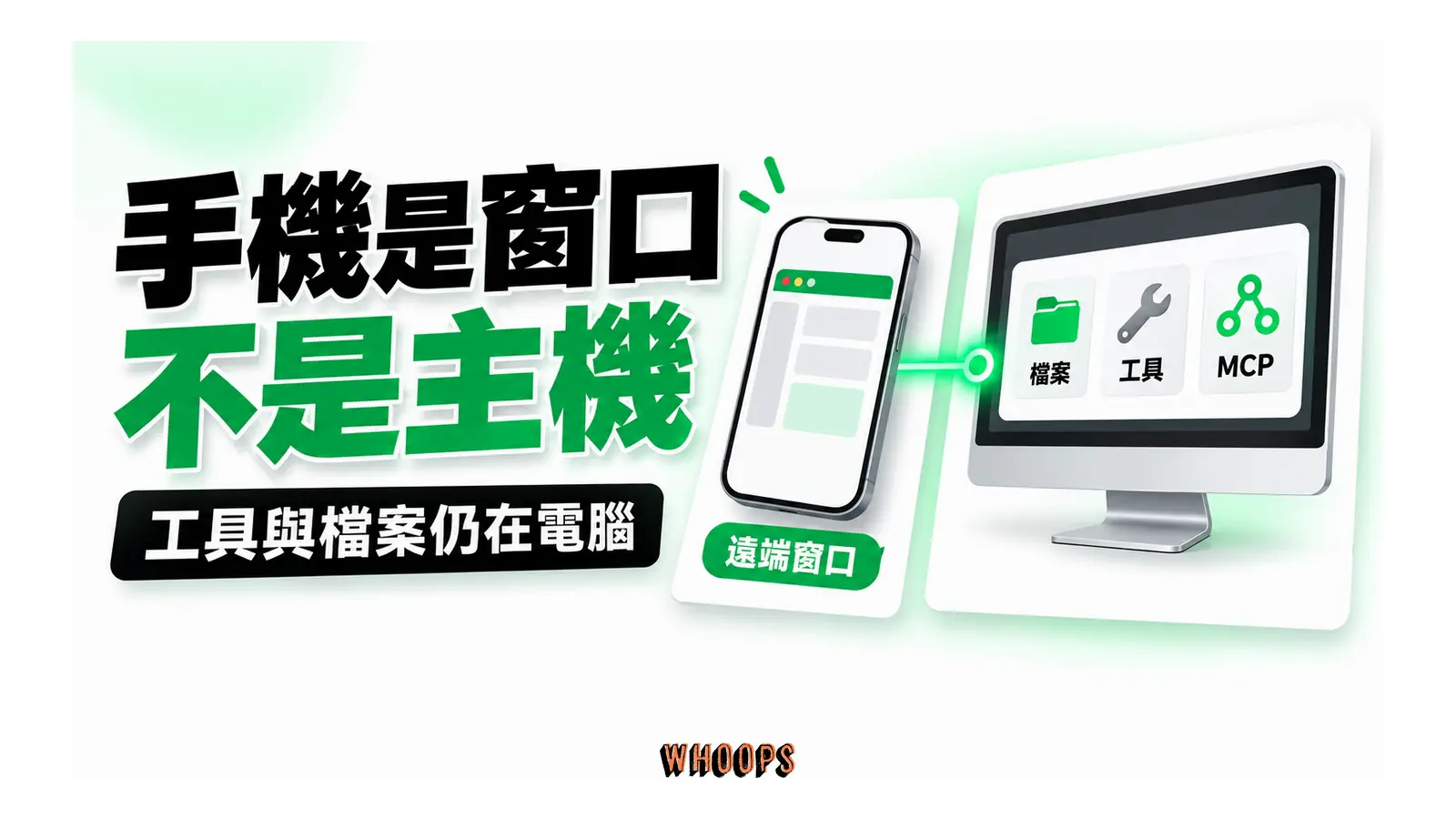 手機是窗口不是主機圖解：工具與檔案仍在電腦