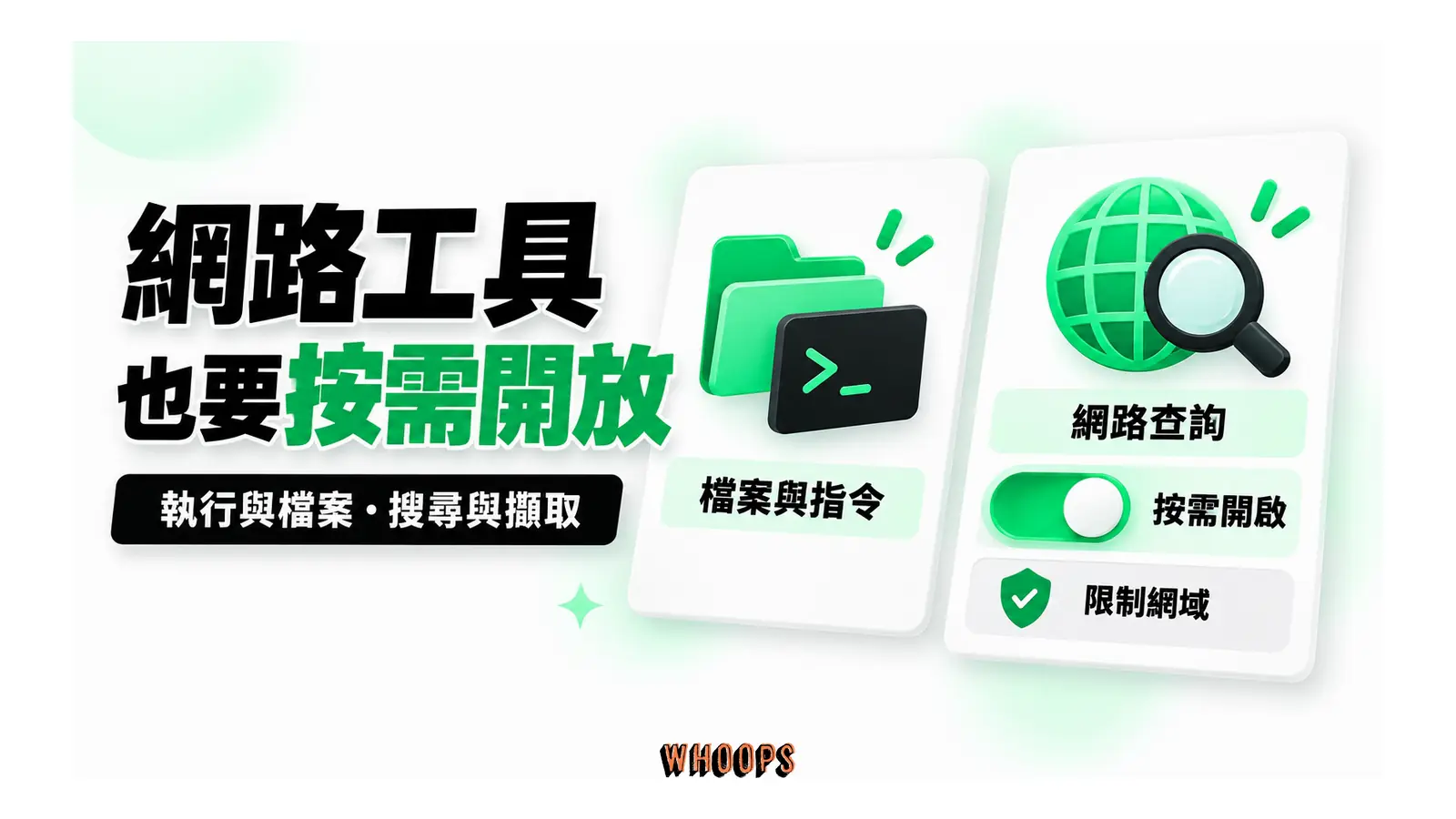 網路工具也要按需開放圖解：執行與檔案・搜尋與擷取