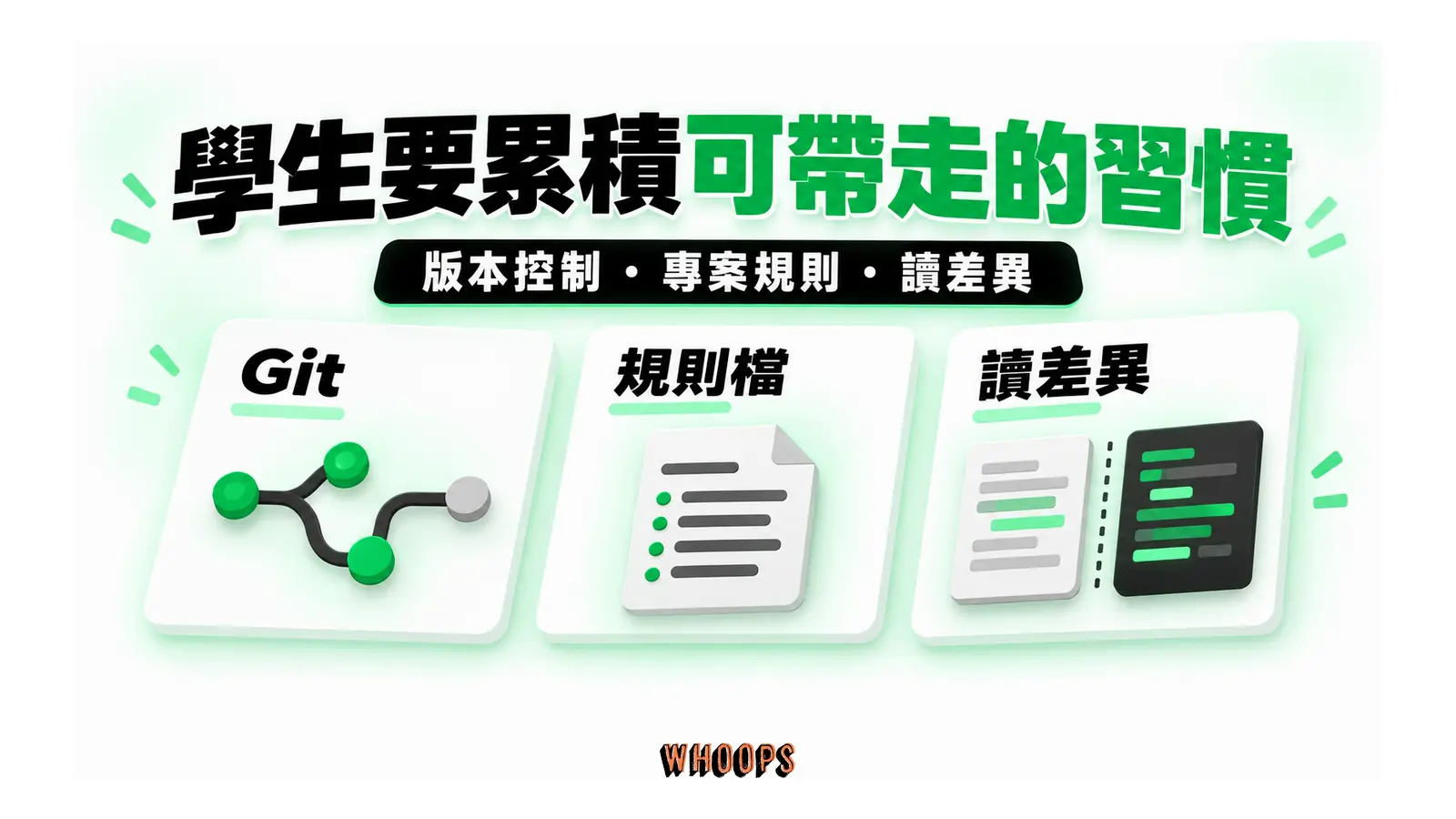 學生要累積可帶走的習慣圖解：版本控制・專案規則・讀差異