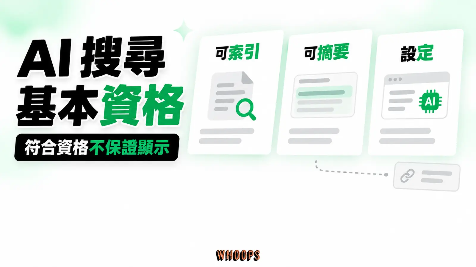 AI 搜尋基本資格:可索引、可摘要、設定