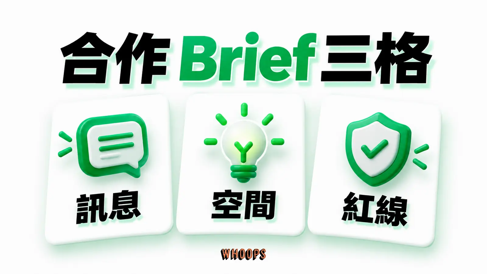 把核心訊息、創作空間與合規紅線畫成三格 Brief。