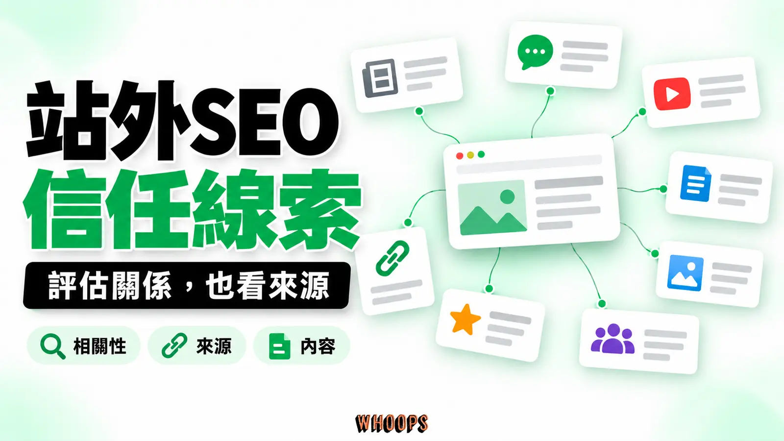 站外SEO信任線索：相關性、來源、內容