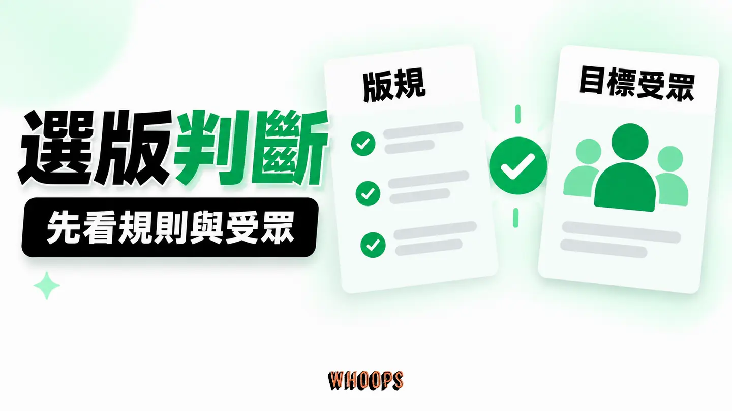 選版判斷：主題相關、版規、自我宣傳與互動品質逐項檢查。