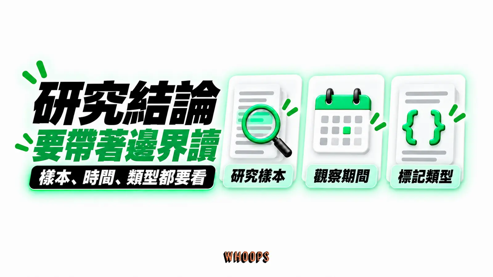研究結論要帶著邊界讀:研究樣本、觀察期間、標記類型