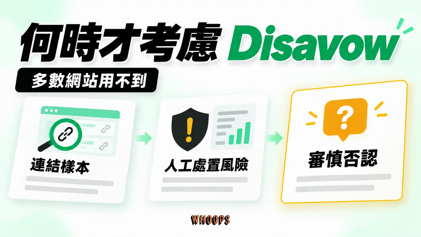 何時才考慮 Disavow：連結樣本、人工處置風險、審慎否認