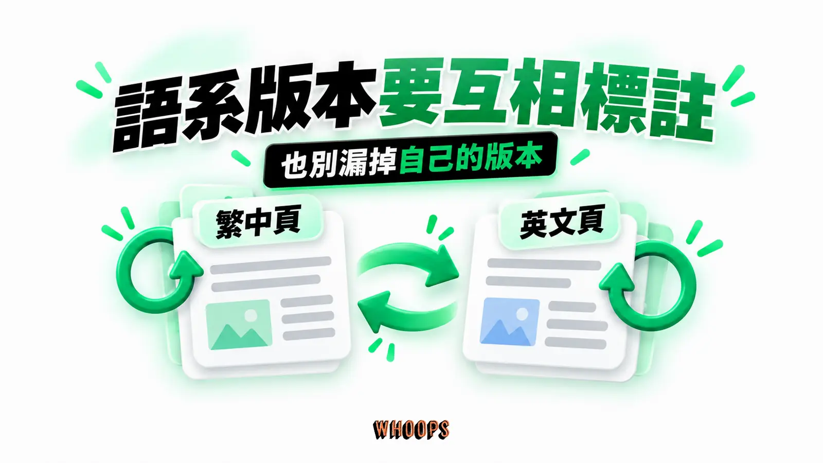語系版本要互相標註：繁中頁、英文頁