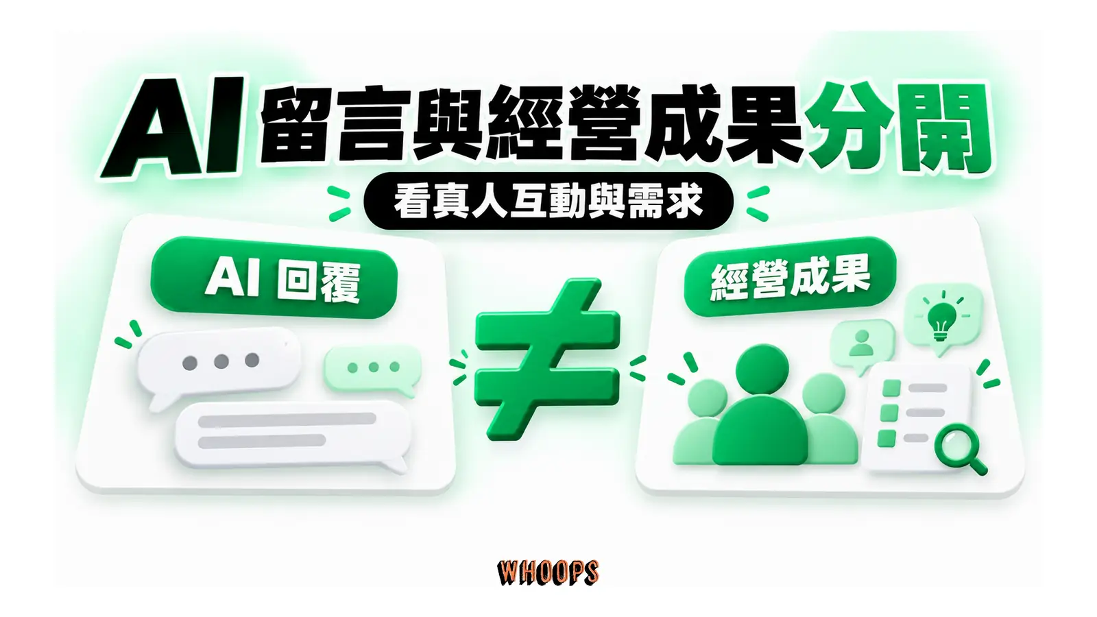 AI 留言數與真人讀者需求及經營成果分開