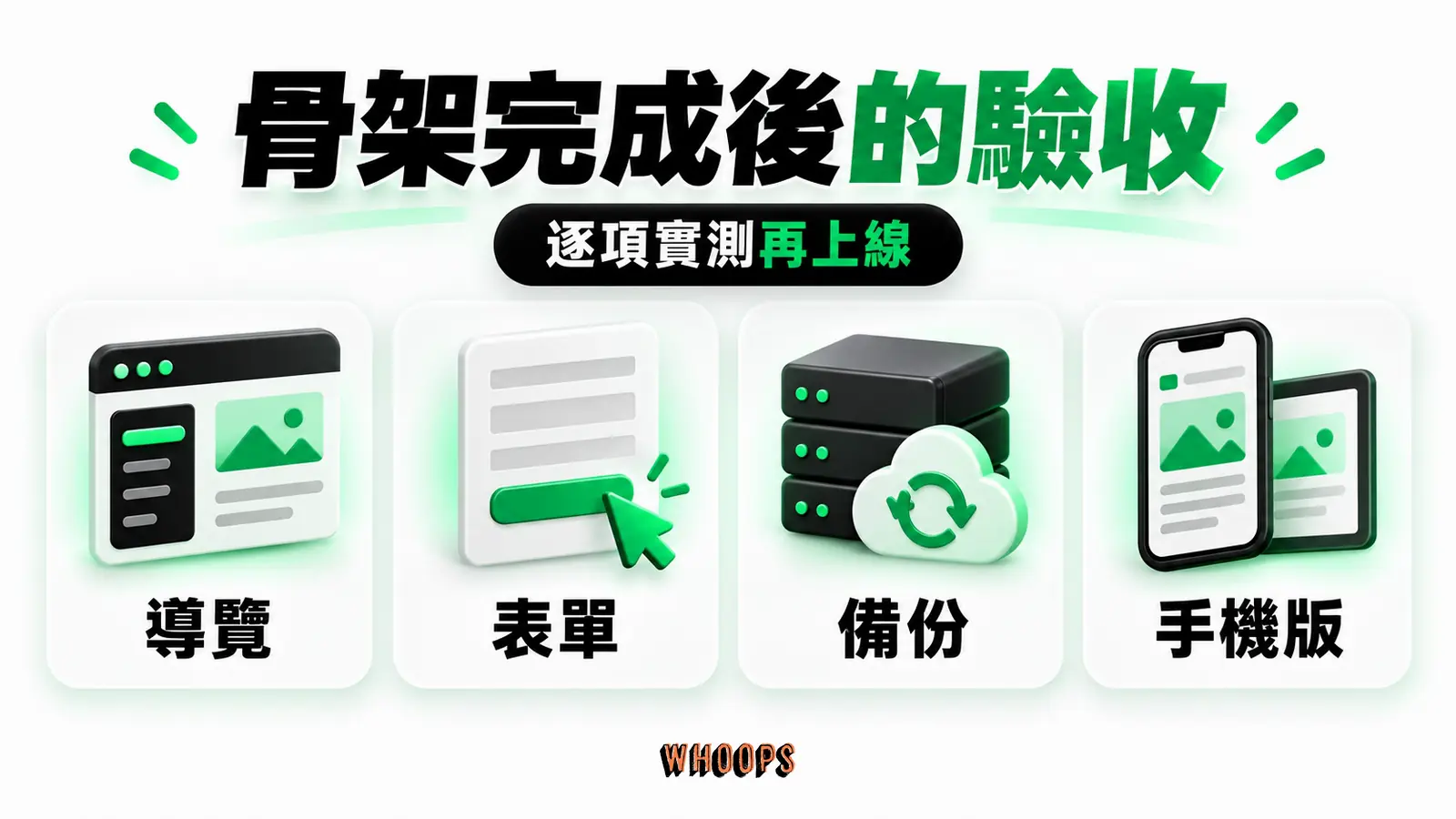 骨架完成後的驗收:導覽表單、備份、手機版